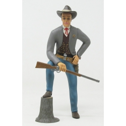 Model Plastikowy - ATLANTIS Models Figurka 1:8 U.S. Marshal Wyatt Earp Figure Model Kit - AMCP278